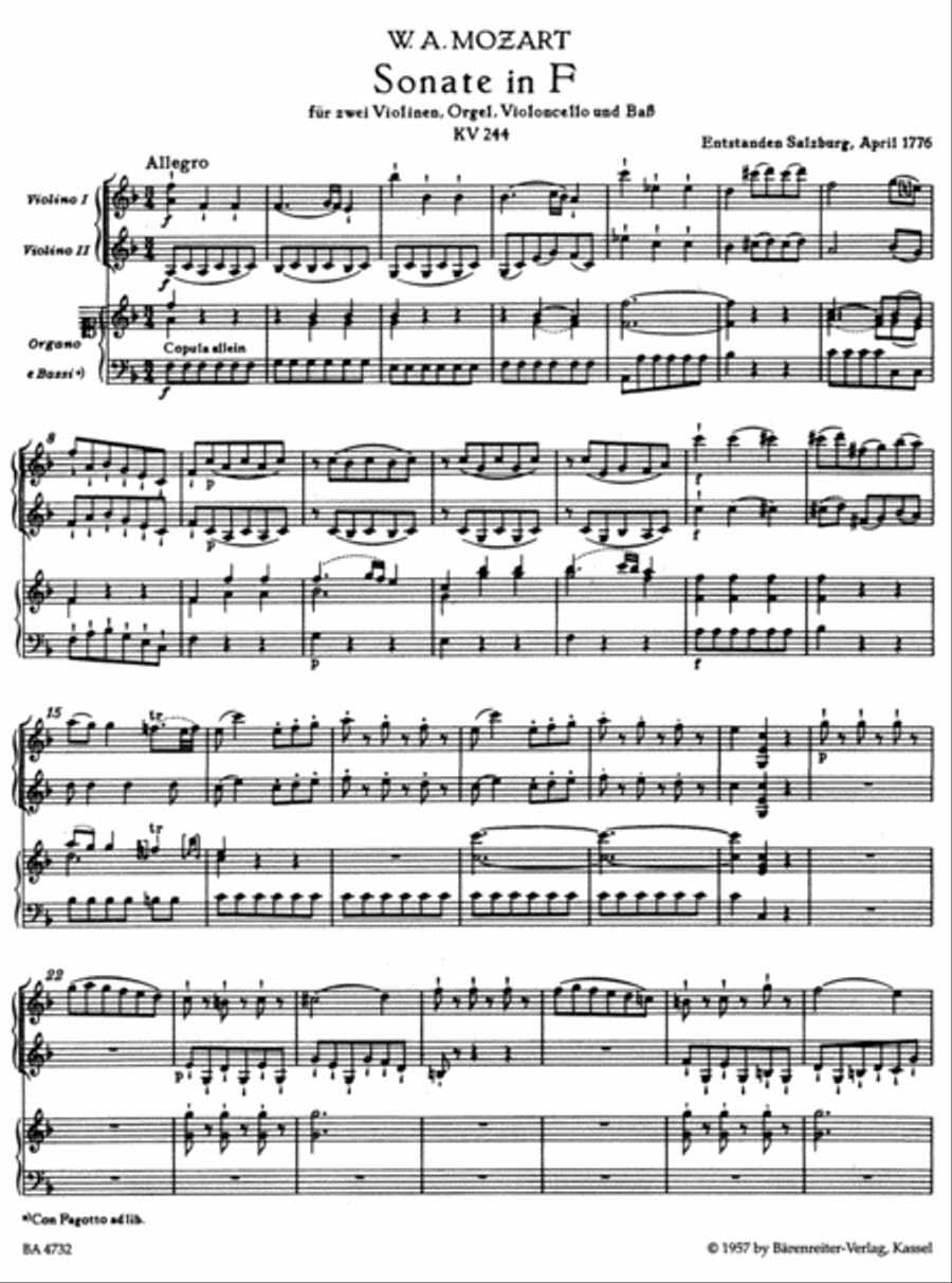 Samtliche Kirchensonaten, Heft 2 Violin scores gallery preview page 2