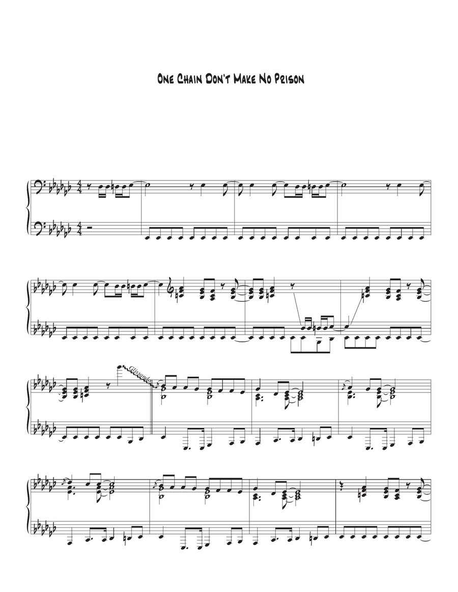 One Chain Don't Make No Prison Voice scores gallery preview page 1