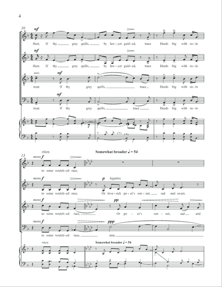 Earthly Delights: 3. To a Goose 4-Part scores gallery preview page 13