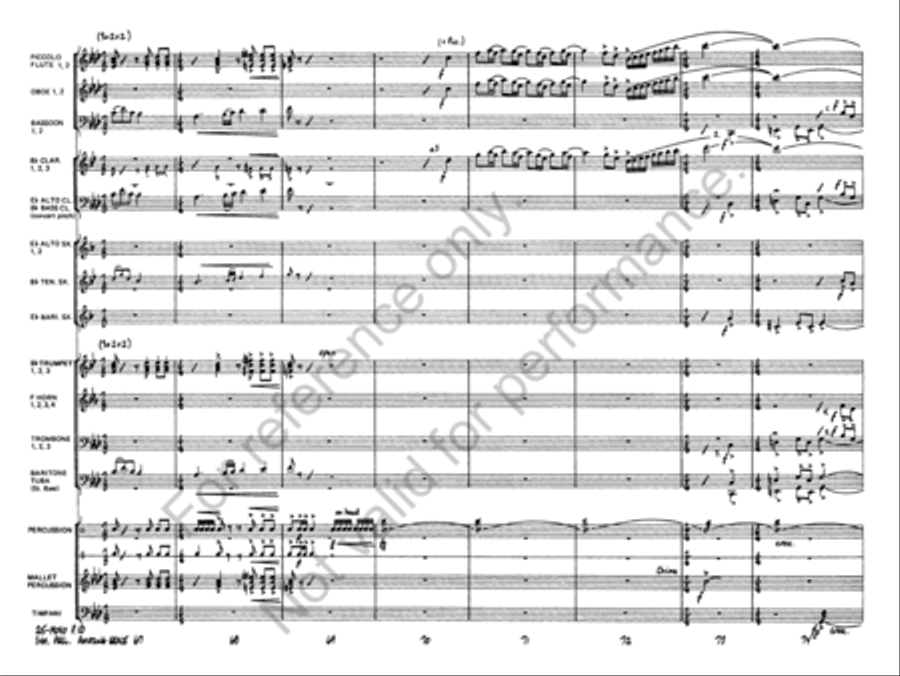 Symphonic Variations on Amazing Grace Concert Band scores gallery preview page 11