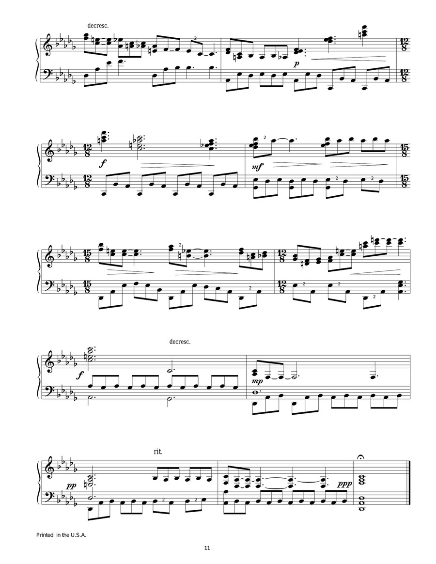 Three Impressionistic Pieces for Piano Piano Solo scores gallery preview page 6