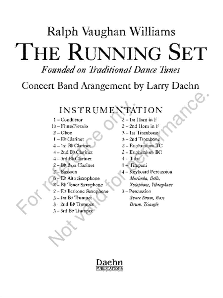 The Running Set Concert Band scores gallery preview page 2