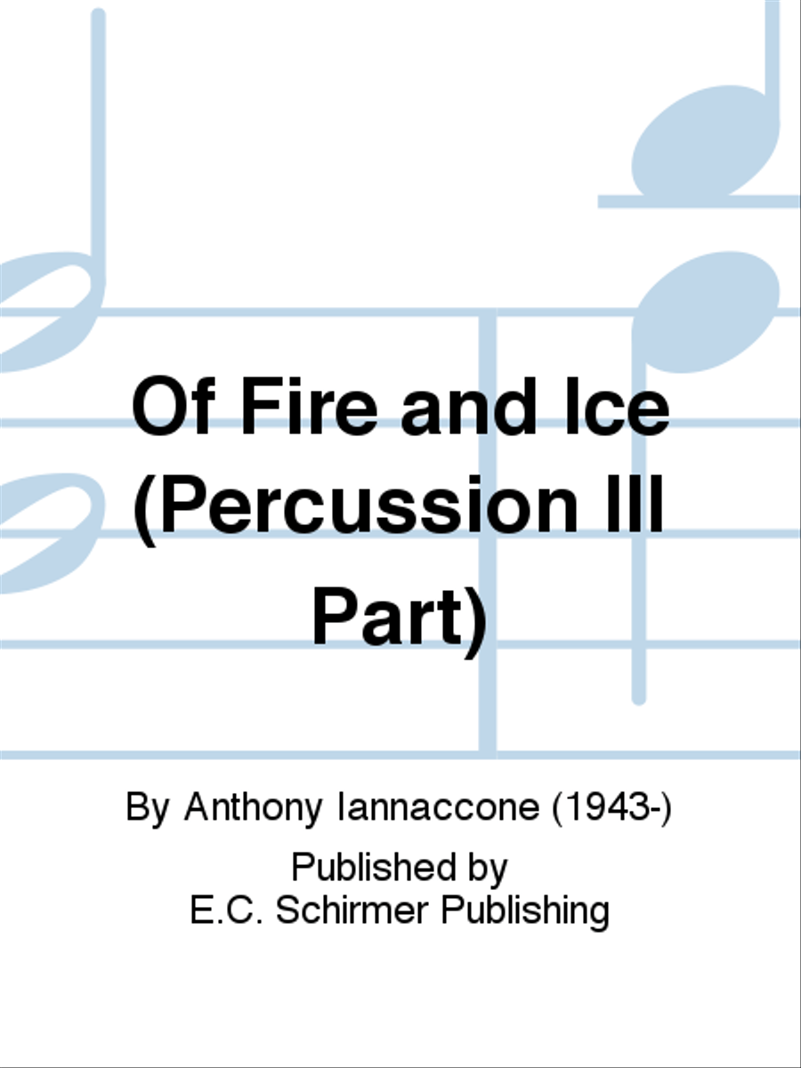 Of Fire and Ice (Percussion III Part) Concert Band scores gallery preview page 1