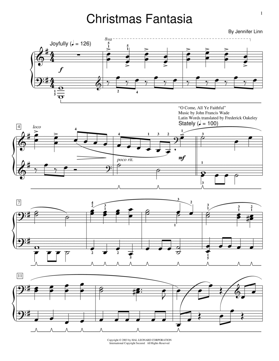 Christmas Fantasia Piano Method scores gallery preview page 1