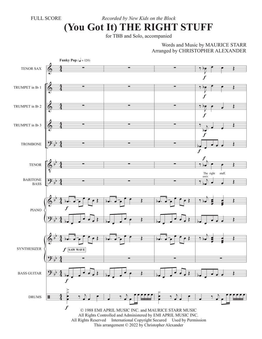 (you've Got It) The Right Stuff Large Ensemble scores gallery preview page 4