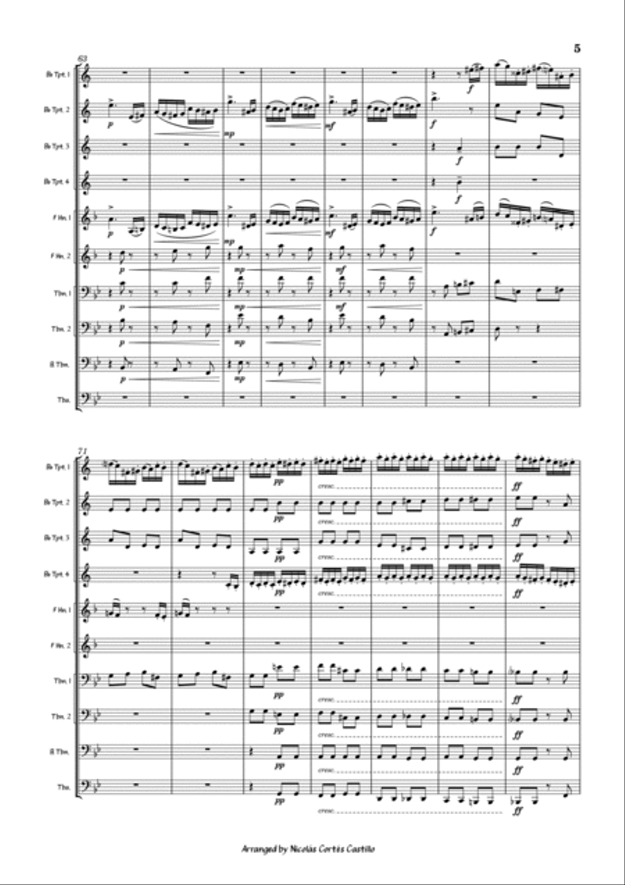 Tchaikovsky - Nutcracker Suite Op. 71a for Brass Ensemble Brass Ensemble scores gallery preview page 6
