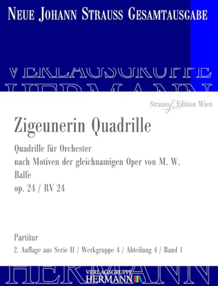 Book cover for Zigeunerin Quadrille Op. 24 RV 24