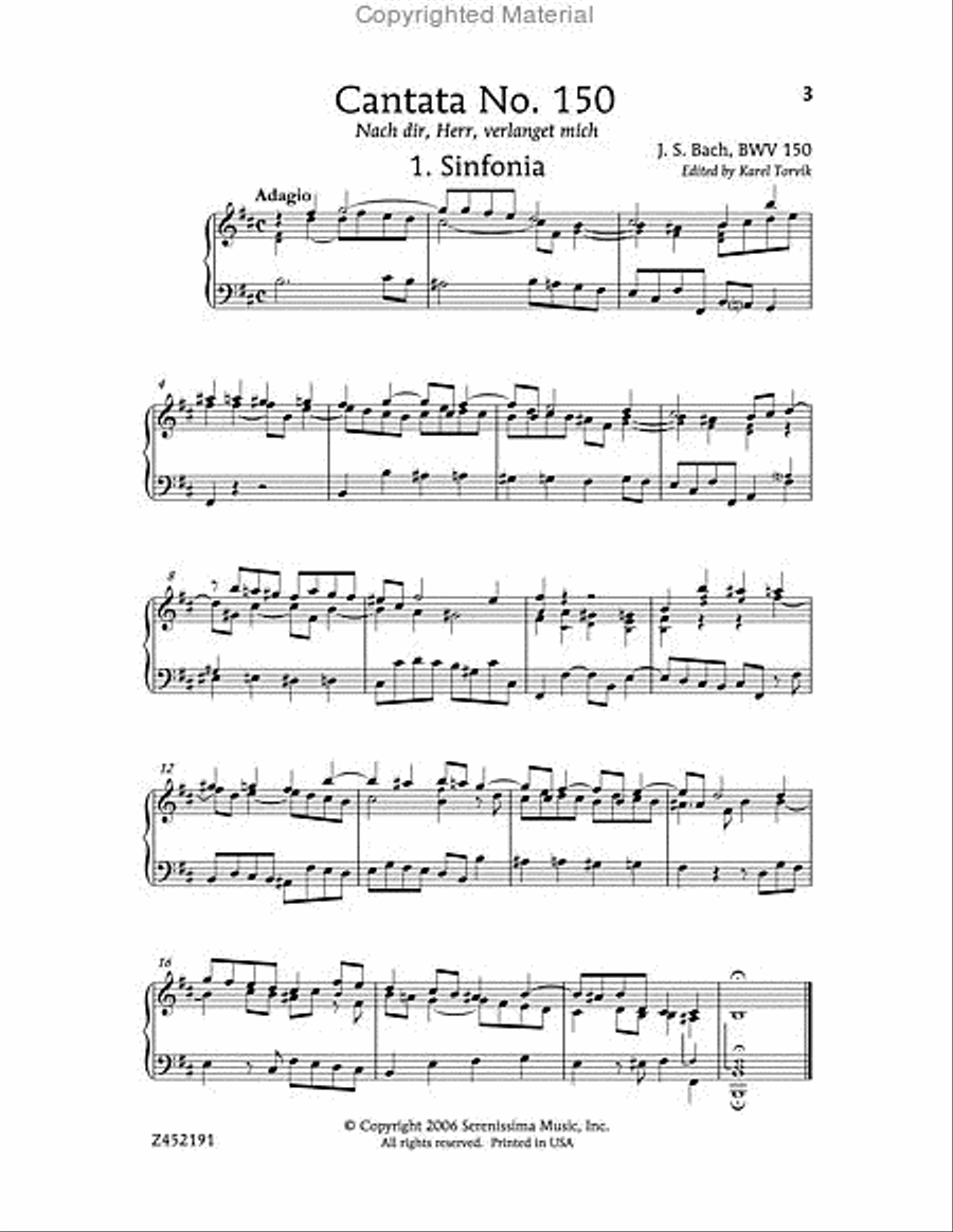 Nach dir, Herr, Verlanget Mich, BWV 150 Choir scores gallery preview page 3