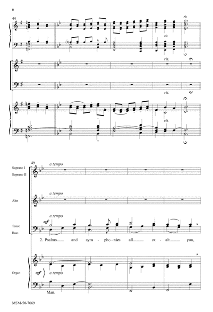For the Music of Creation SSATB scores gallery preview page 6
