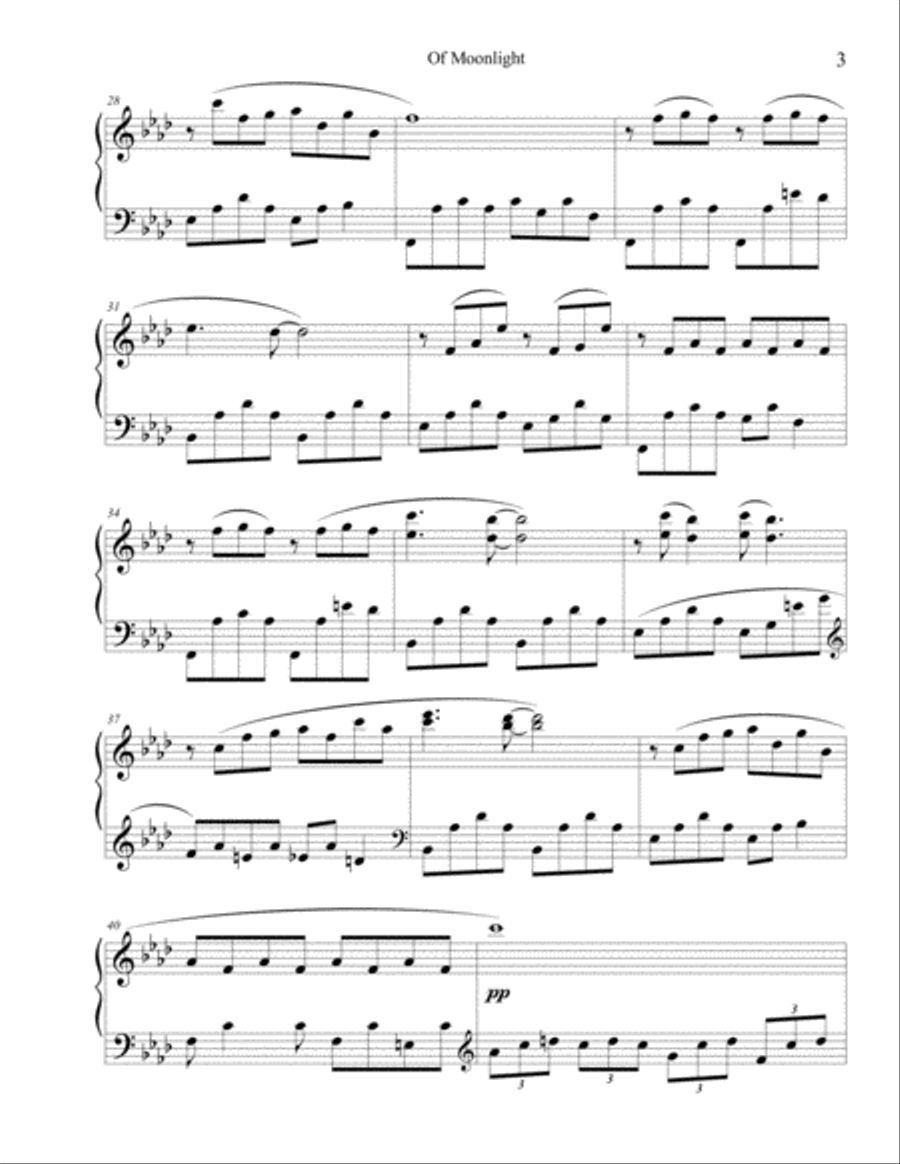 Of Moonlight Piano Solo scores gallery preview page 3