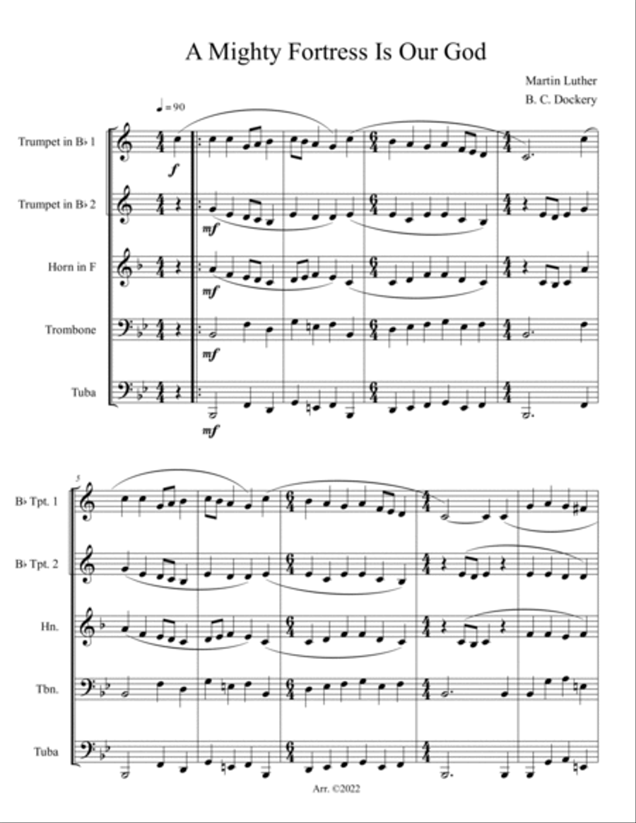 20 Greatest Hymns for Brass Quintet Brass Quintet scores gallery preview page 3