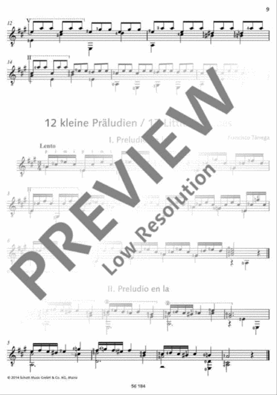 Tárrega for Guitar Classical Guitar scores gallery preview page 10