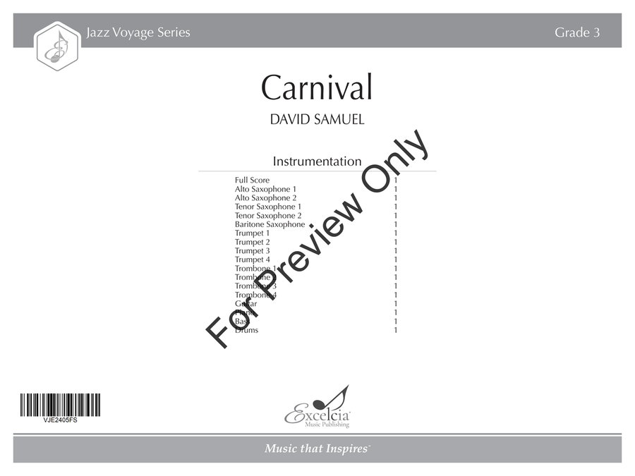 Carnival Jazz Ensemble scores gallery preview page 2