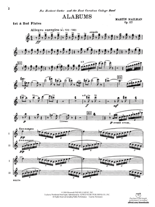 Alarums, Op. 27: Flute