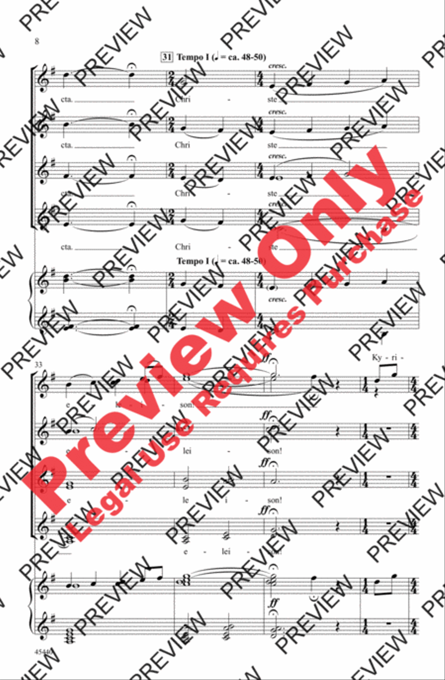 Kyrie Kyrie Women's Choir scores gallery preview page 8