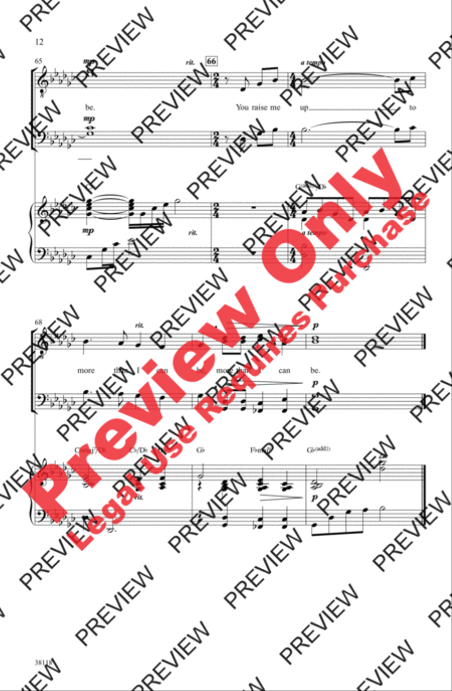 You Raise Me Up You Raise Me Up Men's Choir scores gallery preview page 12