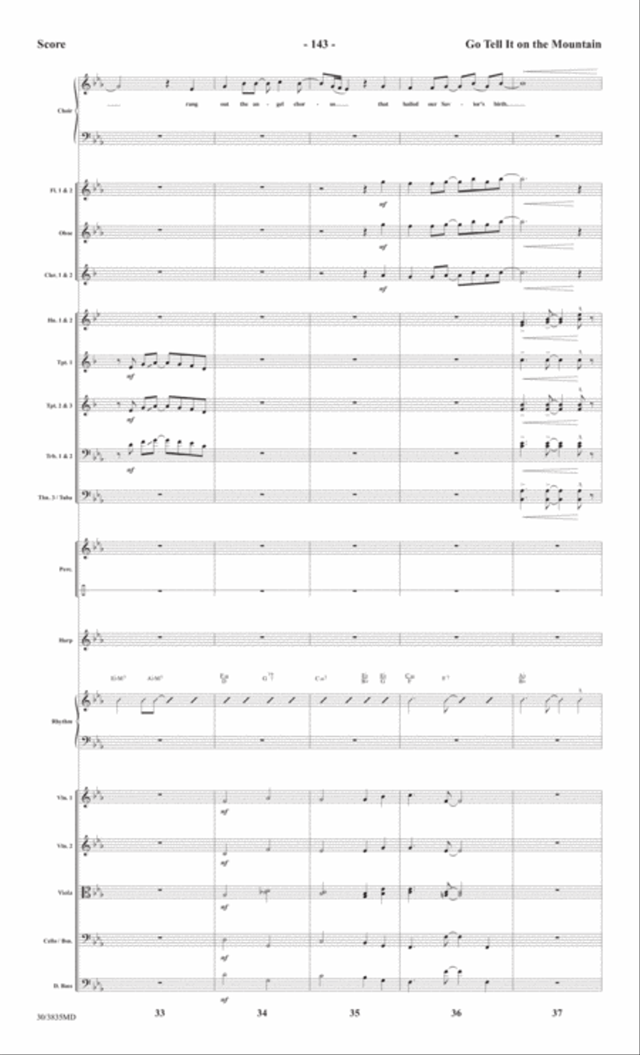 Go Tell It on the Mountain - Orchestral Score and Parts Choir scores gallery preview page 10