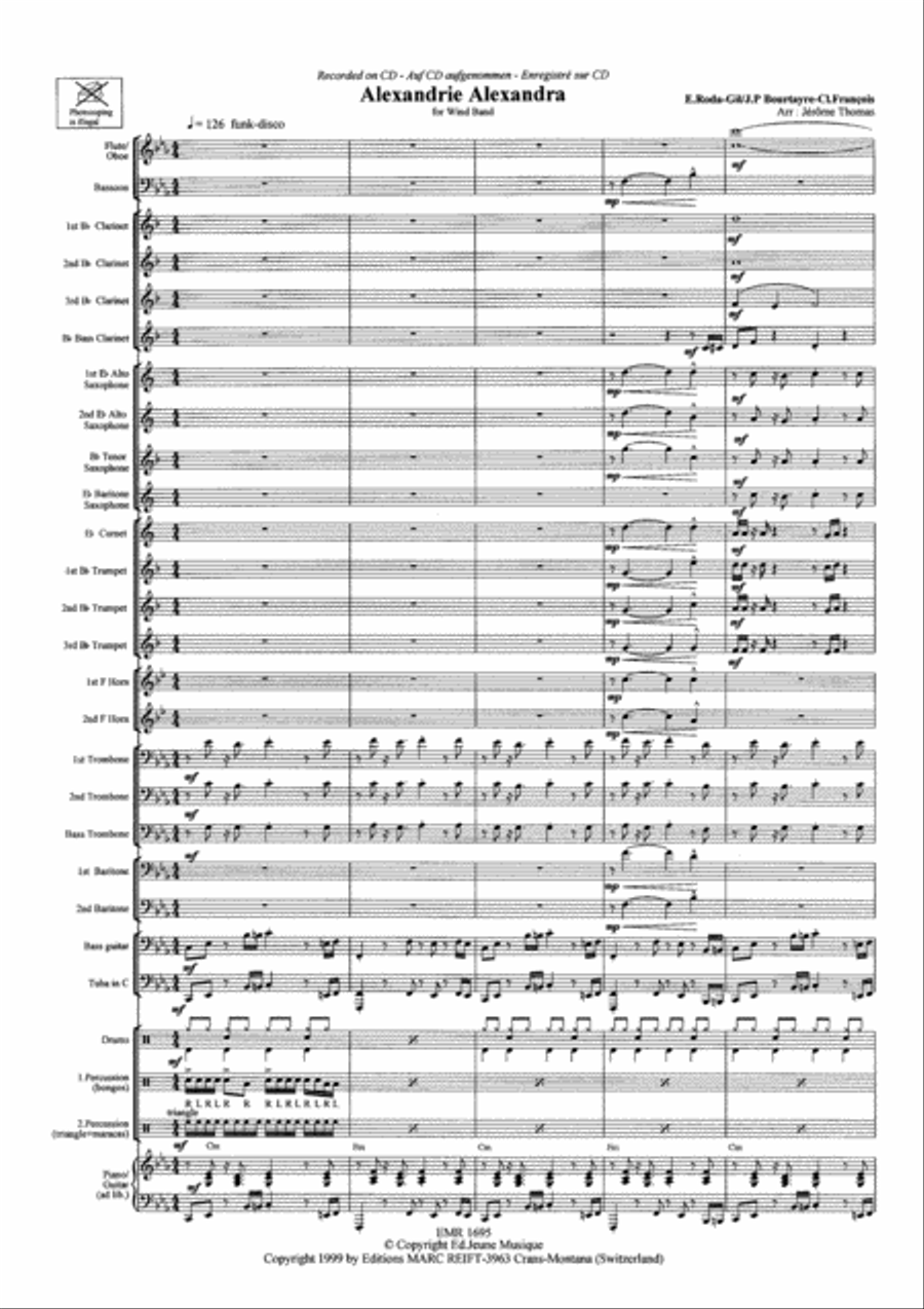 Alexandrie, Alexandra Alexandrie, Alexandra Concert Band scores gallery preview page 4