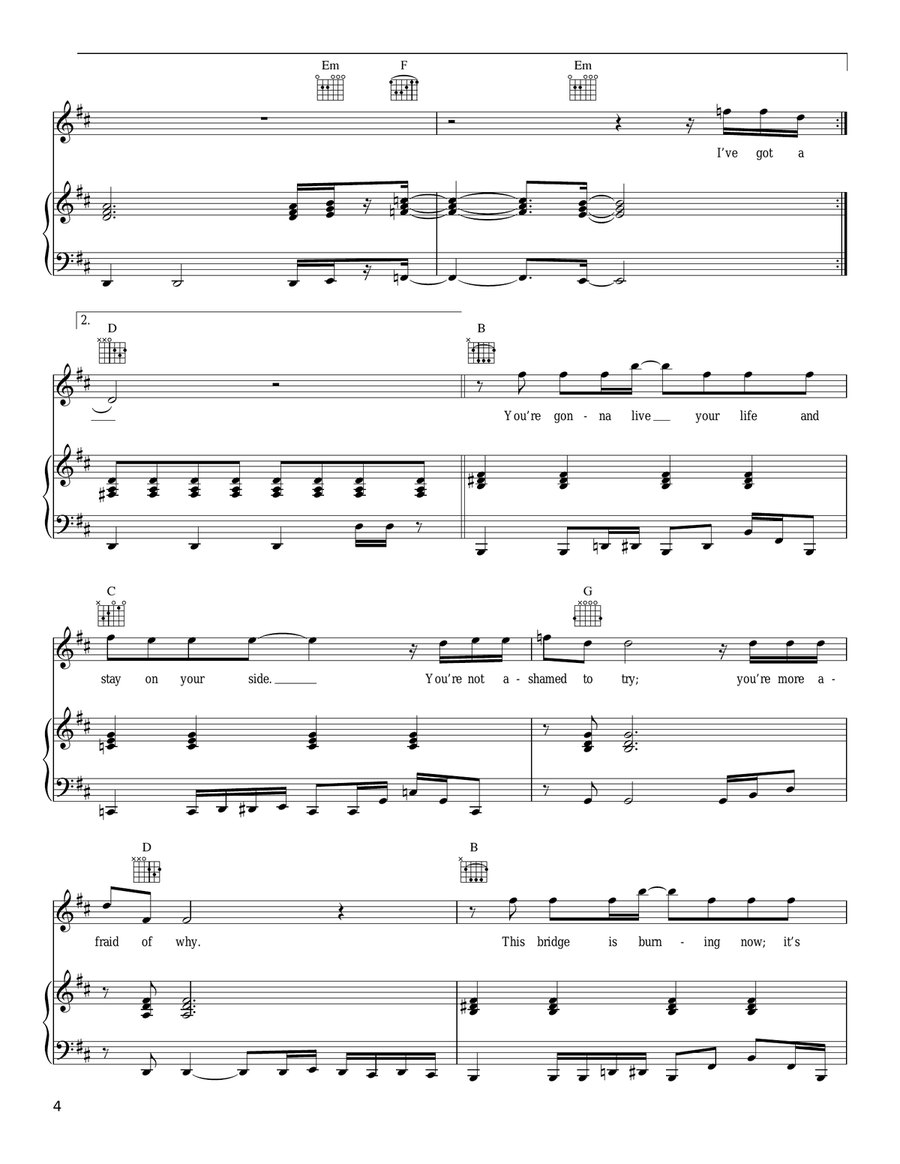 You've Got You Piano, Vocal, Guitar scores gallery preview page 4