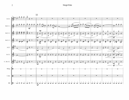 Sleigh Ride (for Clarinet Choir with percussion) image number null