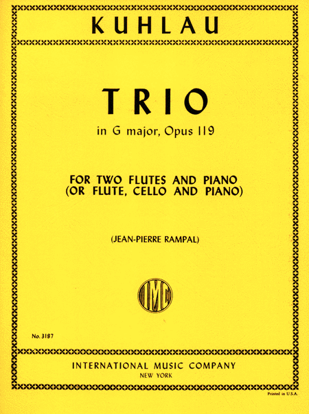 Trio in G major, Op. 119 for Flute, Cello and Piano or 2 Flutes and Piano (RAMPAL)
