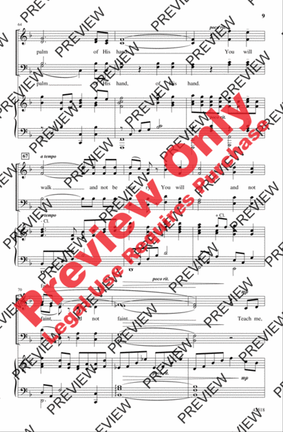 Teach Me, Lord, to Wait 4-Part scores gallery preview page 9