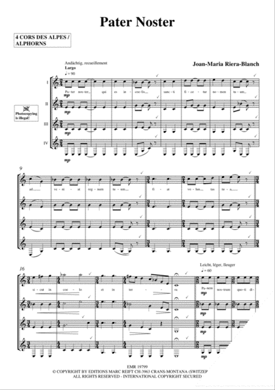 6 Quatuors Alphorn scores gallery preview page 8