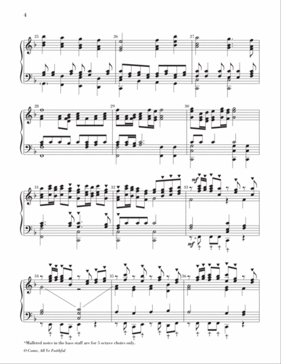 O Come, All Ye Faithful 5-Octaves scores gallery preview page 5