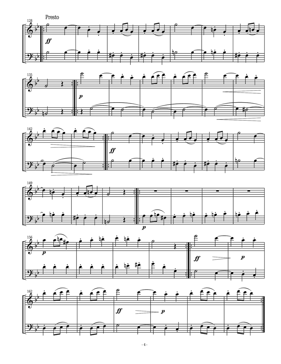 Dvorak Slavonic Dance #8 for Flute and Bassoon Duet Woodwind Duet scores gallery preview page 4