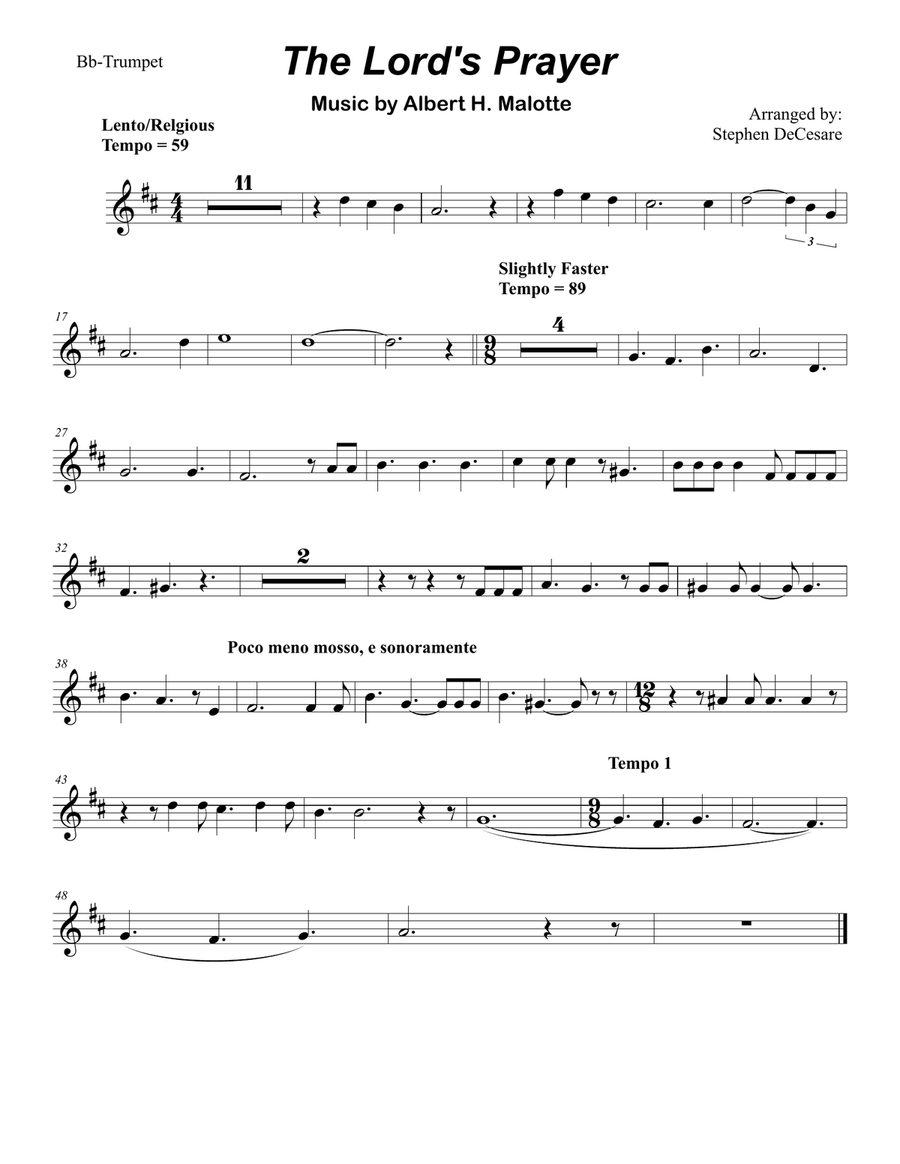 The Lord's Prayer The Lord's Prayer Brass Duet scores gallery preview page 6