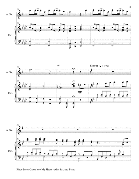 GOSPEL HYMN SUITE (For Alto Sax & Piano with Score & Alto Sax Part) image number null