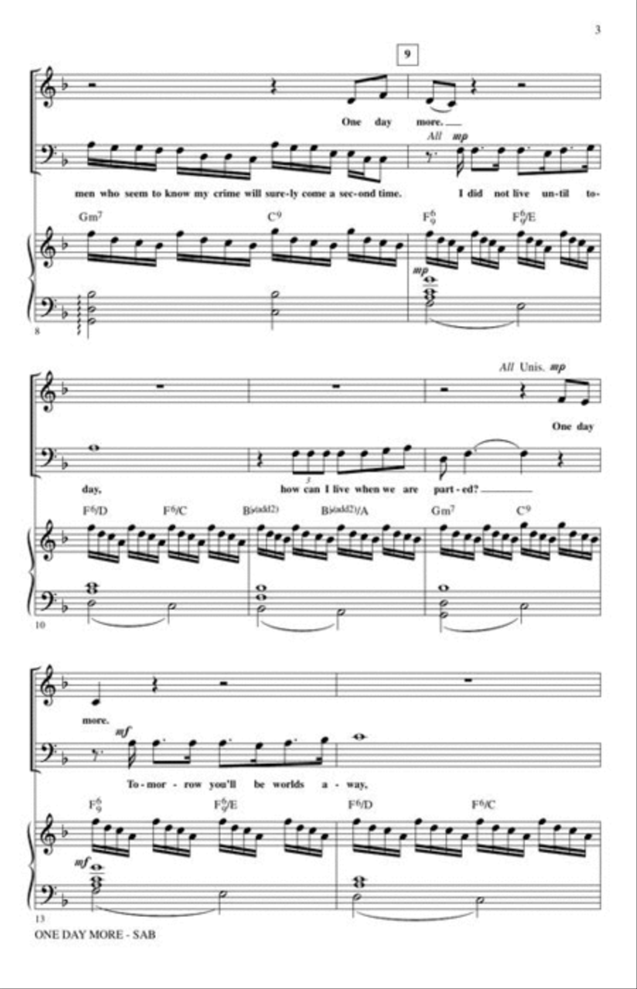 One Day More One Day More 3-Part scores gallery preview page 4