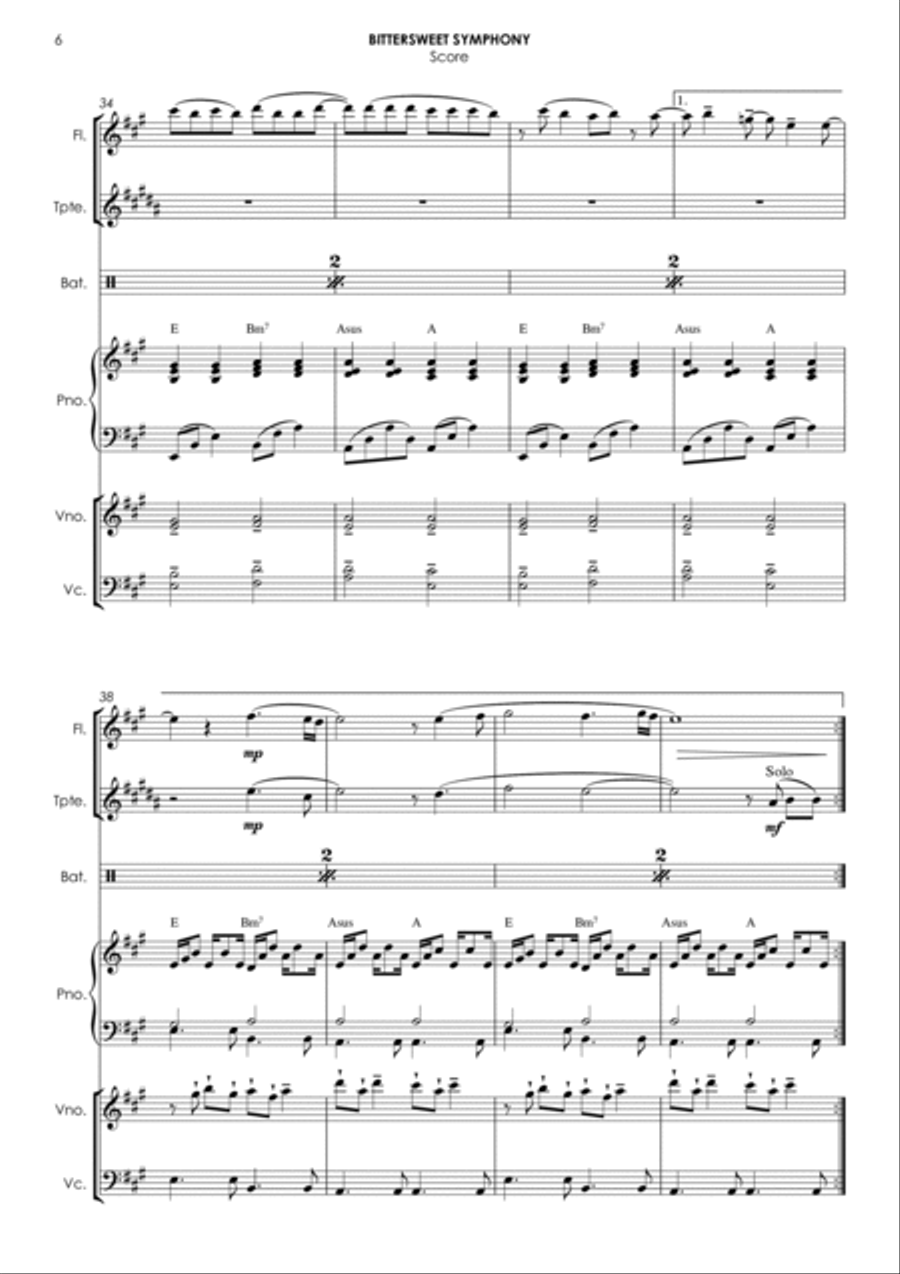 Bittersweet Symphony Small Ensemble scores gallery preview page 6