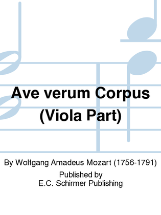 Book cover for Ave verum Corpus (Viola Part)