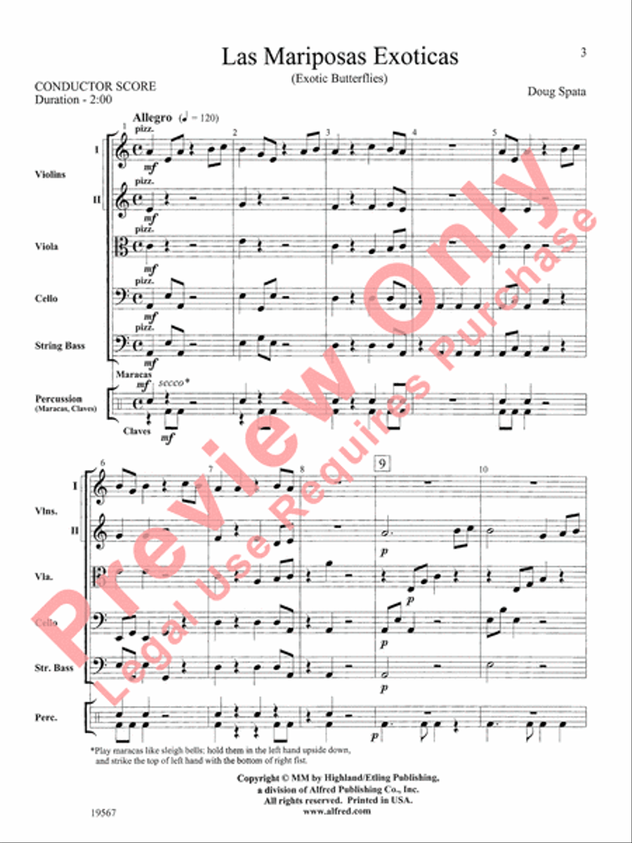 Las Mariposas Exoticas Las Mariposas Exoticas String Orchestra scores gallery preview page 4