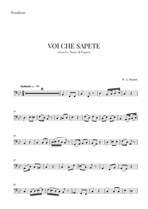 Book cover for Mozart - Voi Che Sapete (for Trombone)