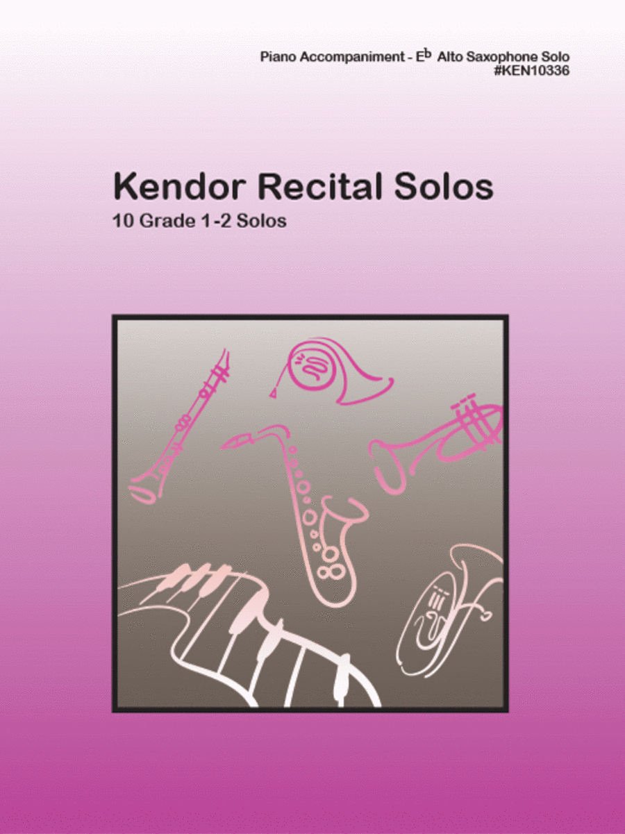 Kendor Recital Solos - Eb Alto Saxophone (Piano Accompaniment Book Only) Alto Saxophone scores gallery preview page 1