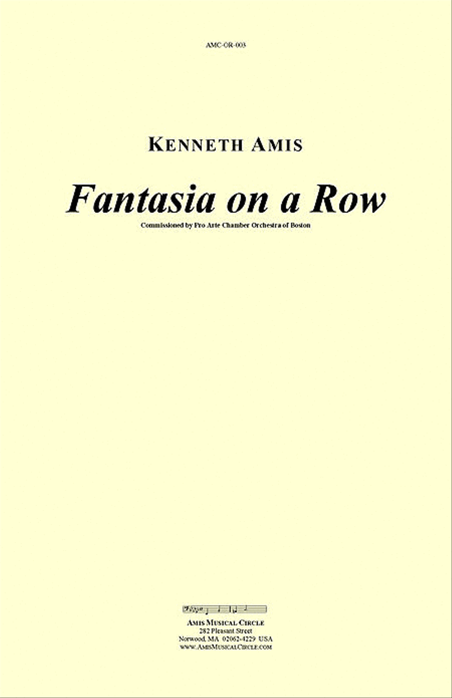 Fantasia on a Row Fantasia on a Row Chamber Orchestra scores gallery preview page 1