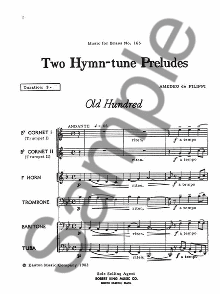 2 Hymn-tune Preludes (sextet-brass)
