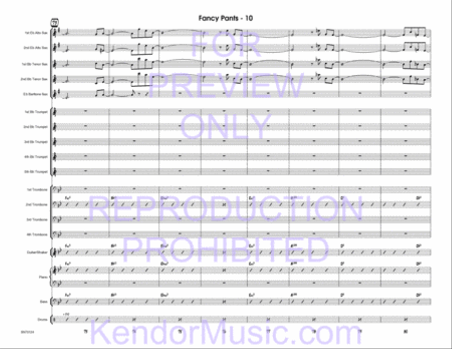 Fancy Pants (Full Score) Jazz Ensemble scores gallery preview page 11