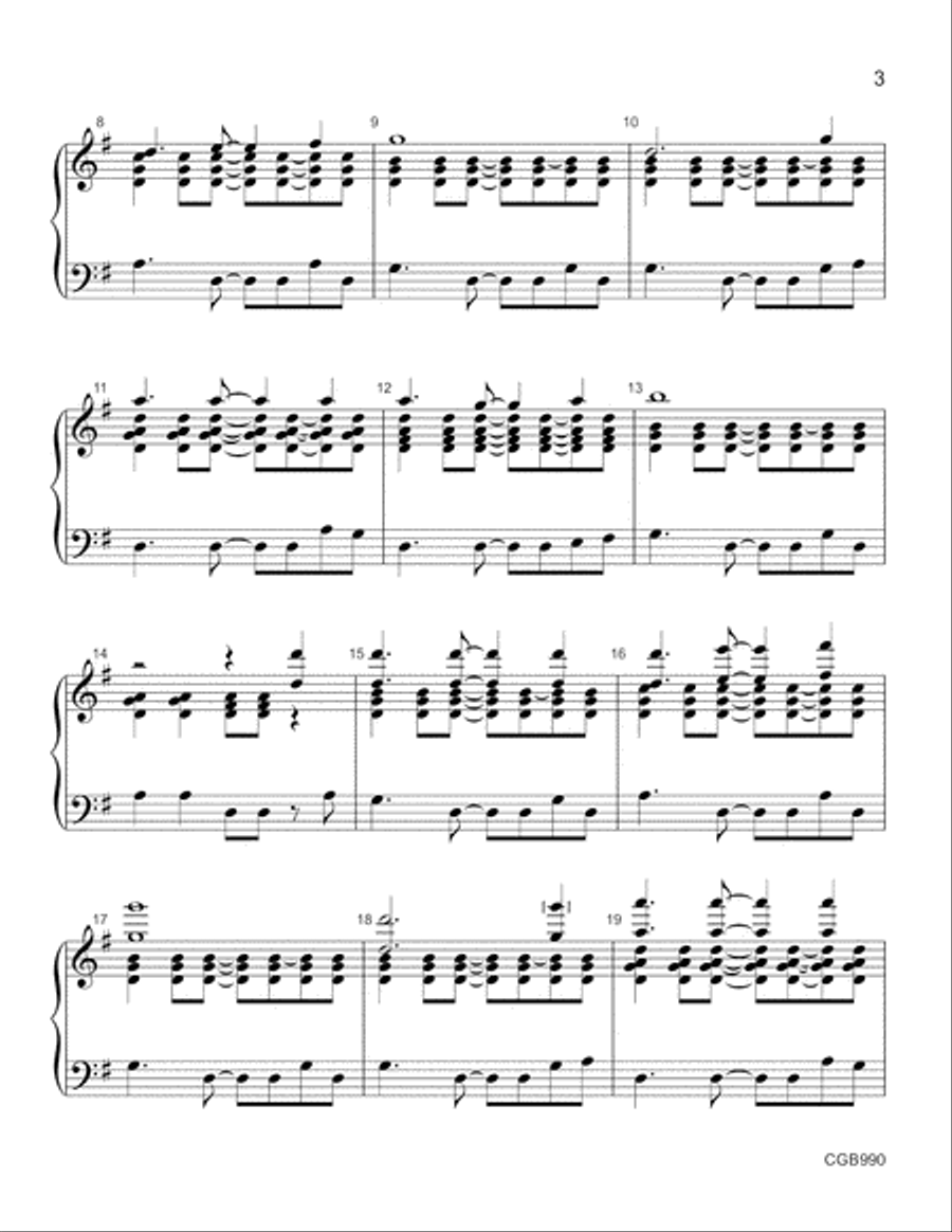 Redeemed How I Love to Proclaim It Handbell Choir scores gallery preview page 3