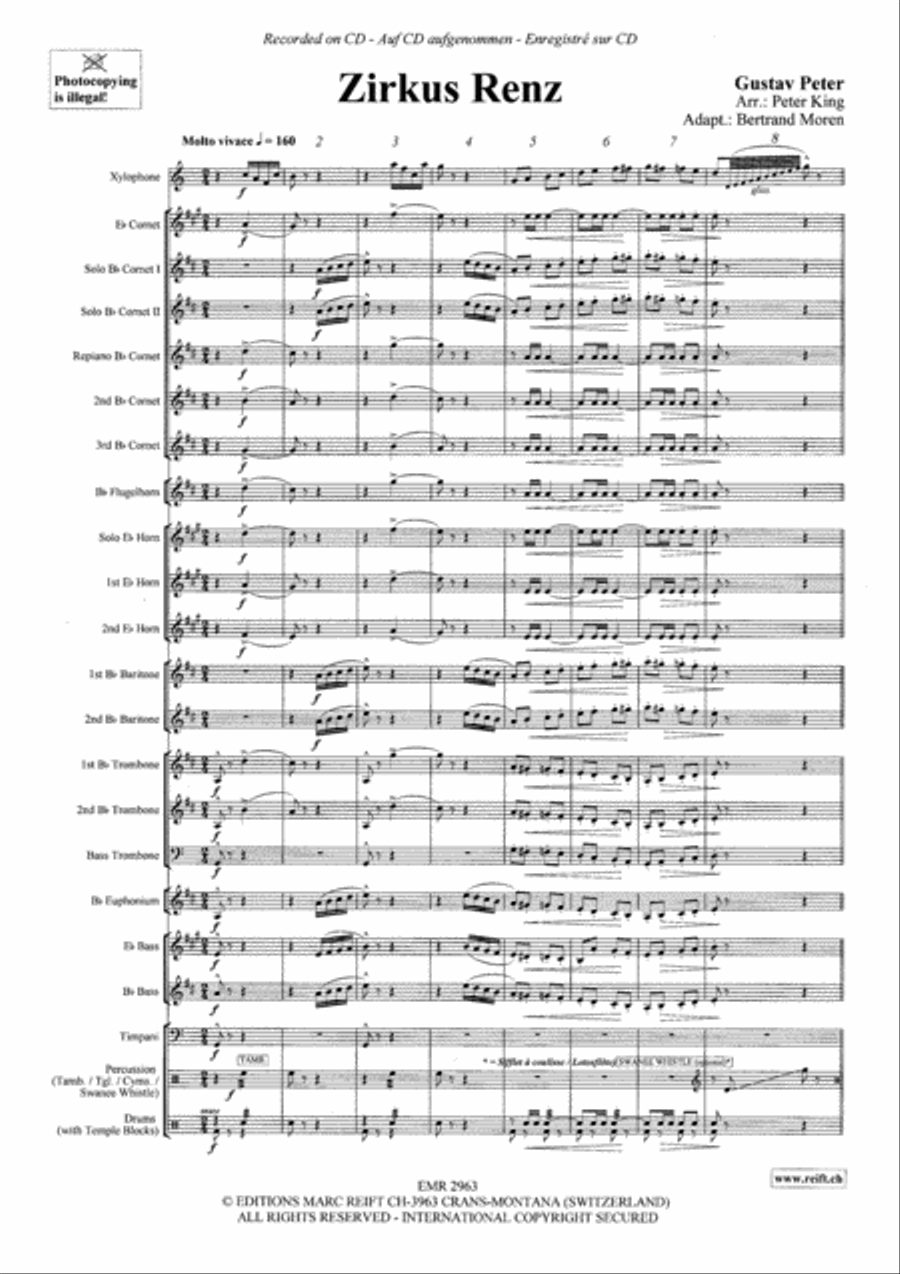 Zirkus Renz Brass Band scores gallery preview page 4