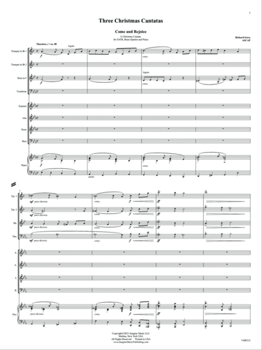 Three Christmas Cantatas 4-Part scores gallery preview page 4