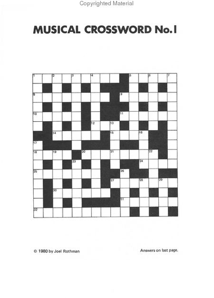 Musical Crossword Puzzles