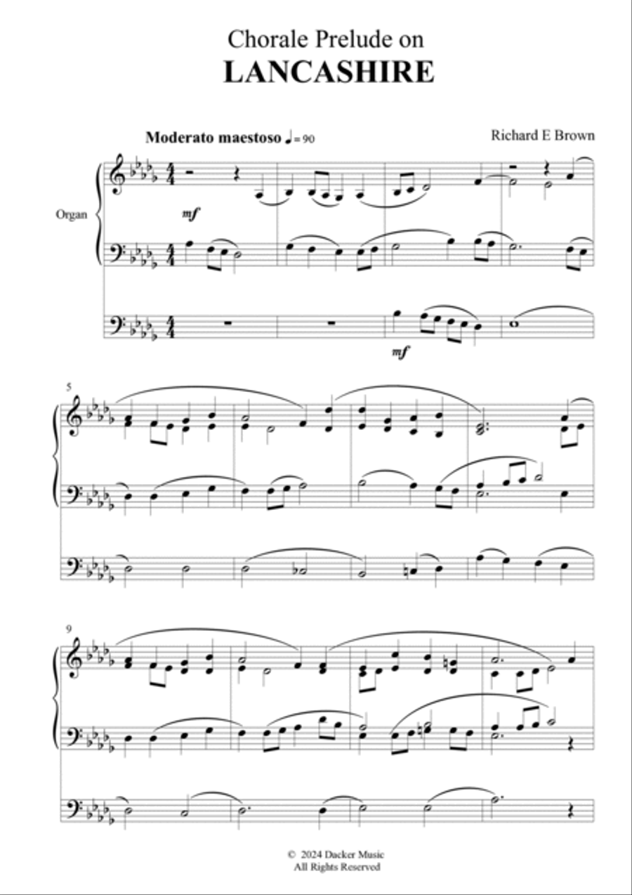 Chorale Prelude on Lancashire - Organ Organ Solo scores gallery preview page 3