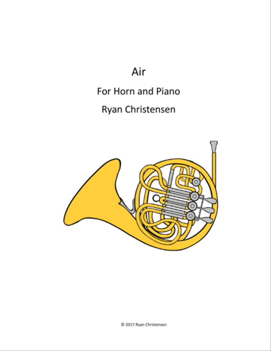 Air for Horn and Piano Horn scores gallery preview page 1