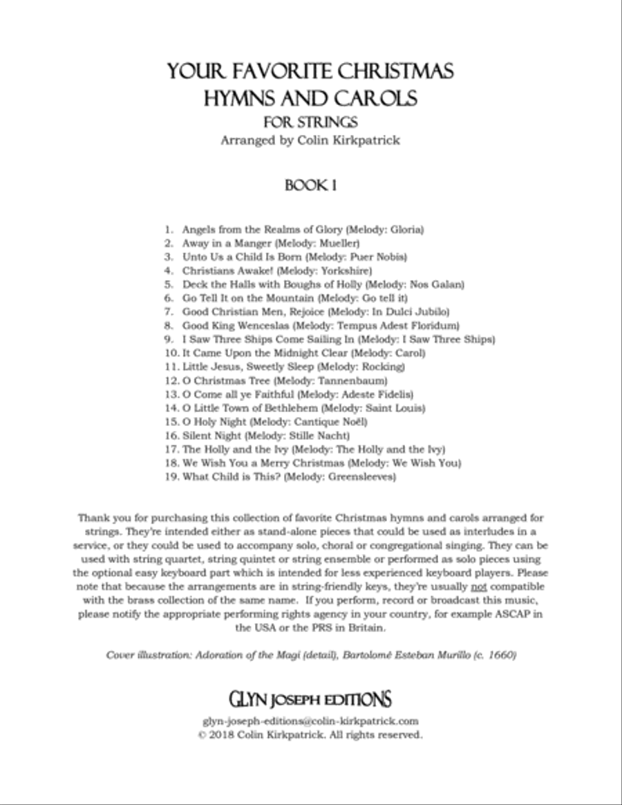 Your Favorite Christmas Hymns and Carols for Strings, Book 1 String Orchestra scores gallery preview page 2