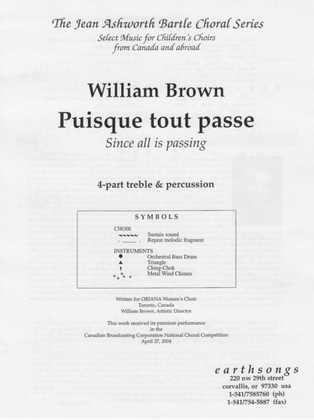 Book cover for puisque tout passe