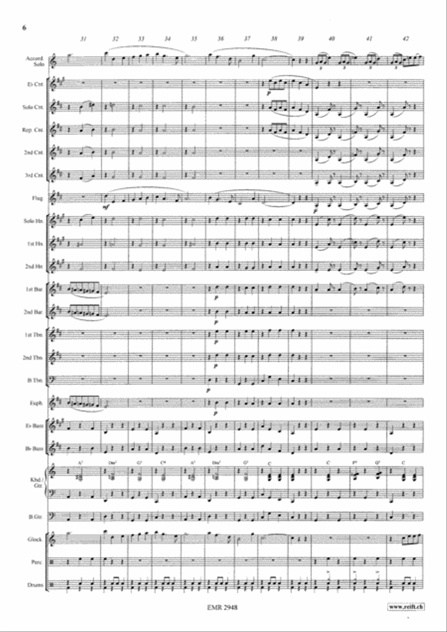 Accordion Pleasure Brass Band scores gallery preview page 7