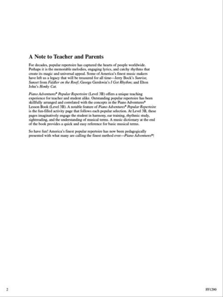 Level 3B – Popular Repertoire Book Piano Method scores gallery preview page 2